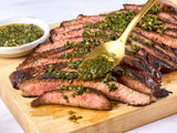 Grilled Strip Steak with Green Chimichurri