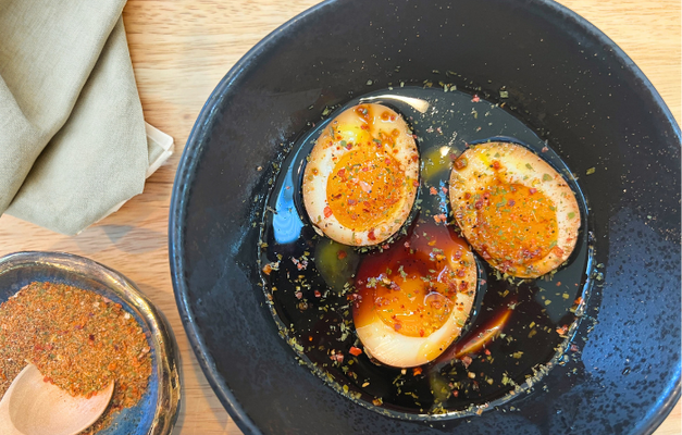 Kimchi Soy Braised Eggs
