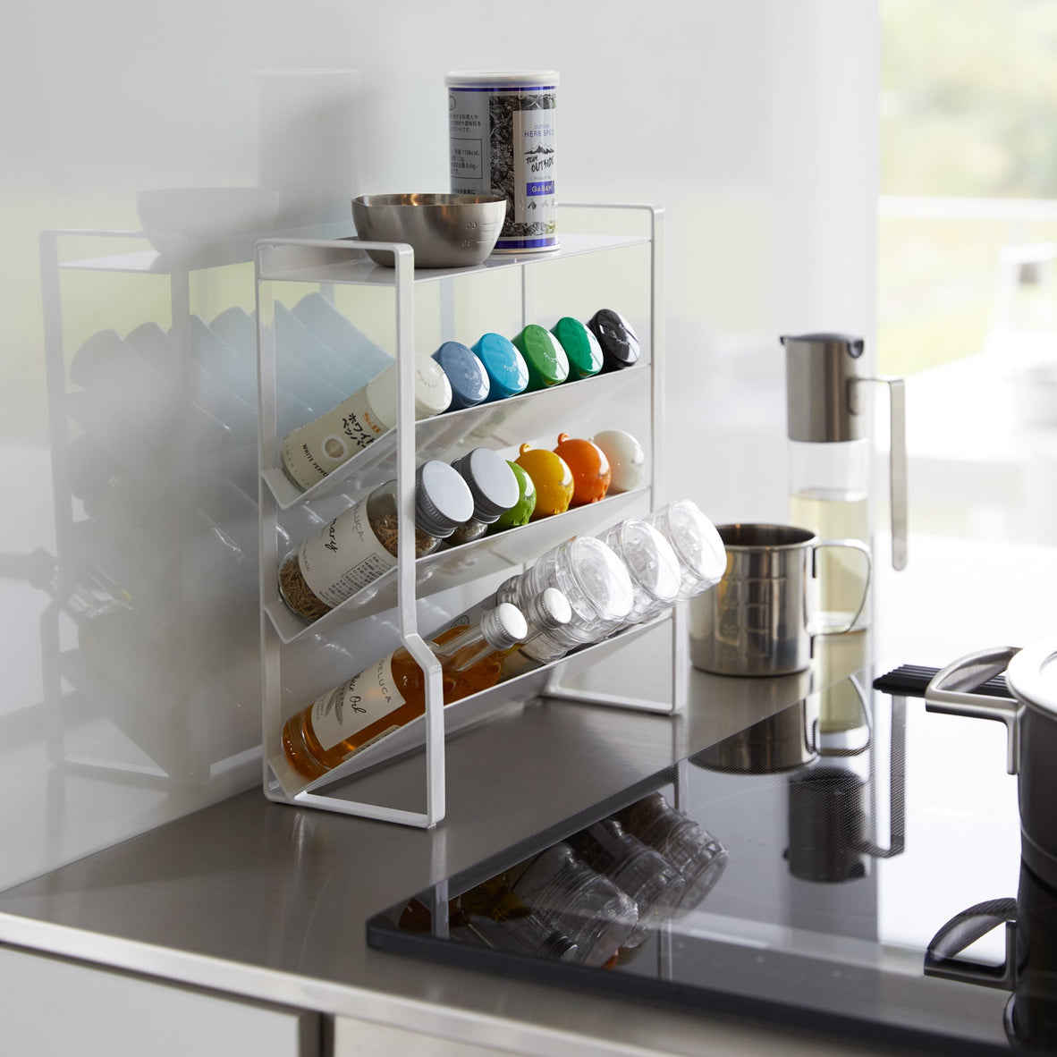 Yamazaki Home Four-Tier Slim Spice Rack - Steel