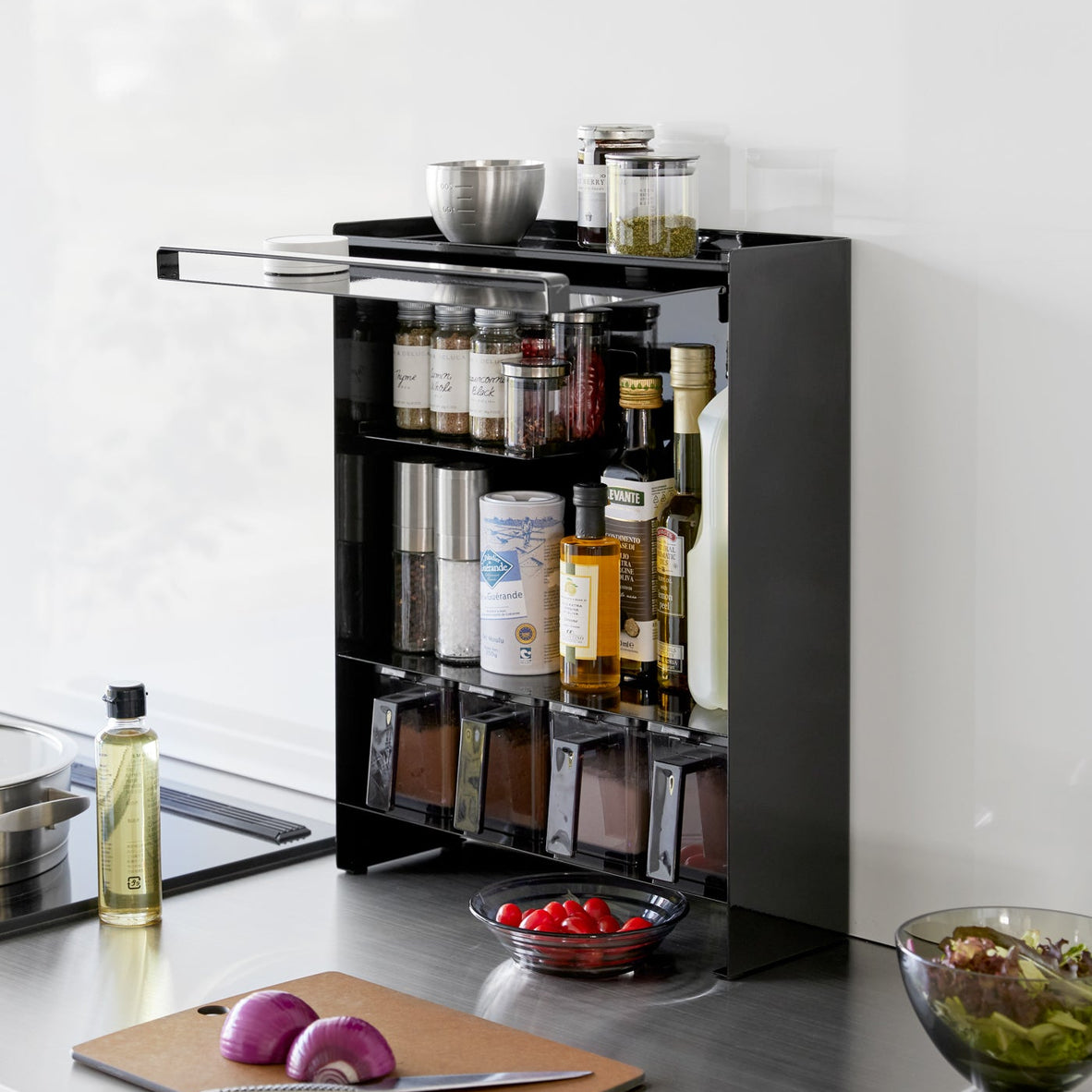 Yamazaki Home Concealable Spice Rack - Steel