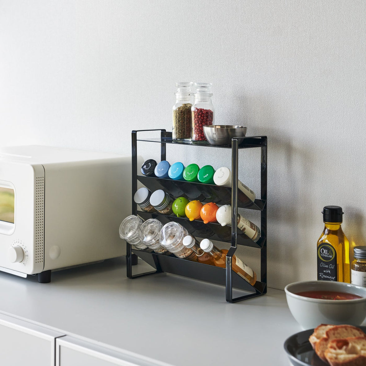 Yamazaki Home Four-Tier Slim Spice Rack - Steel