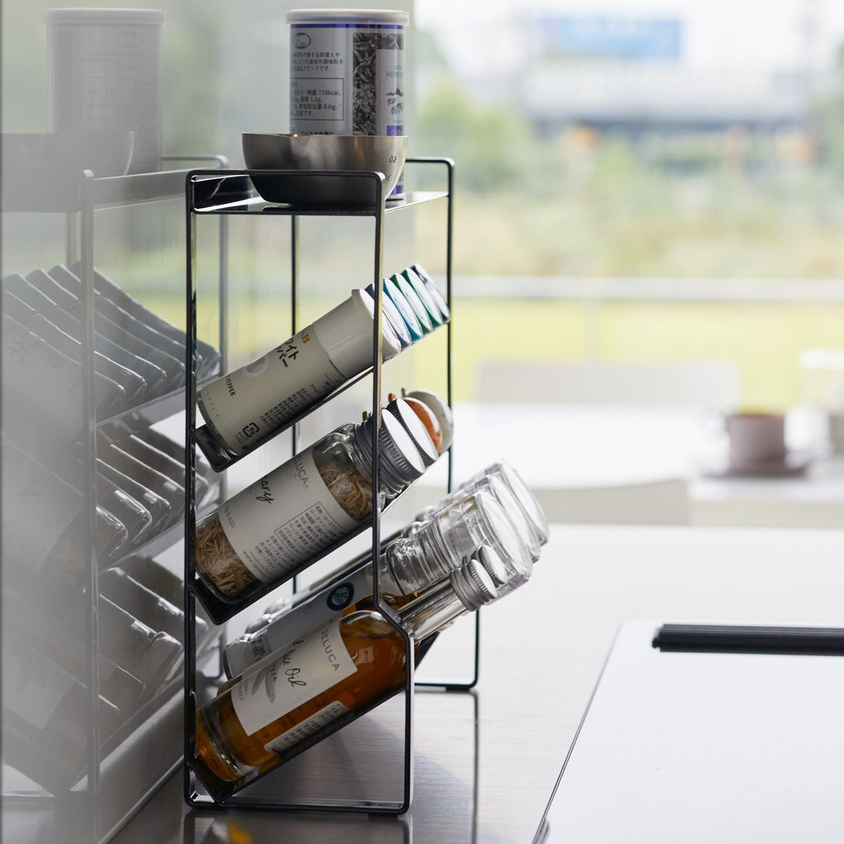 Yamazaki Home Four-Tier Slim Spice Rack - Steel