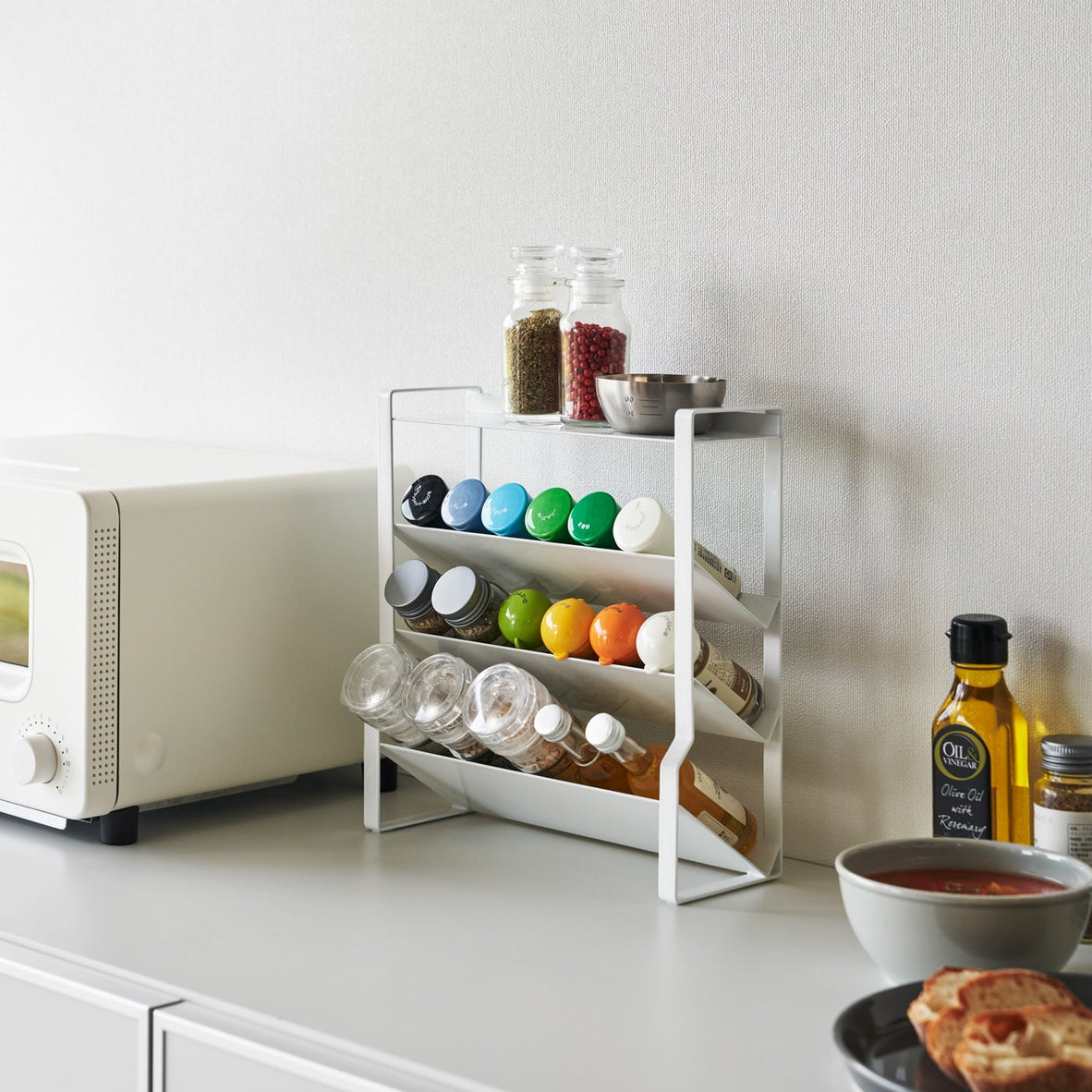 Yamazaki Home Four-Tier Slim Spice Rack - Steel