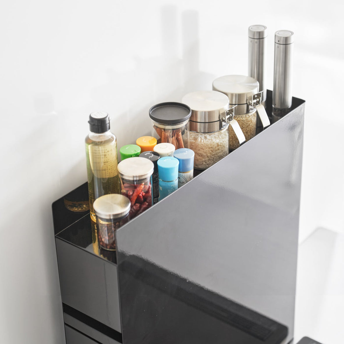 Yamazaki Home Two-Tier Sliding Drawer Rack - Steel