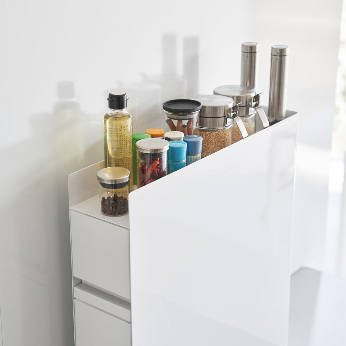 Yamazaki Home Two-Tier Sliding Drawer Rack - Steel