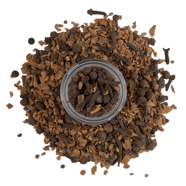 overhead view mulling spices